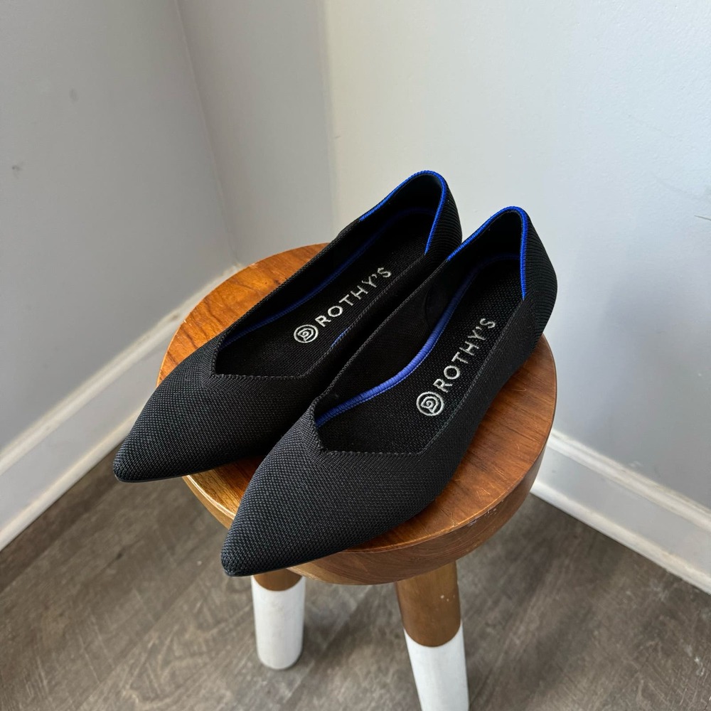 Rothy's Women's The Point Black Ballet Flat Size 9